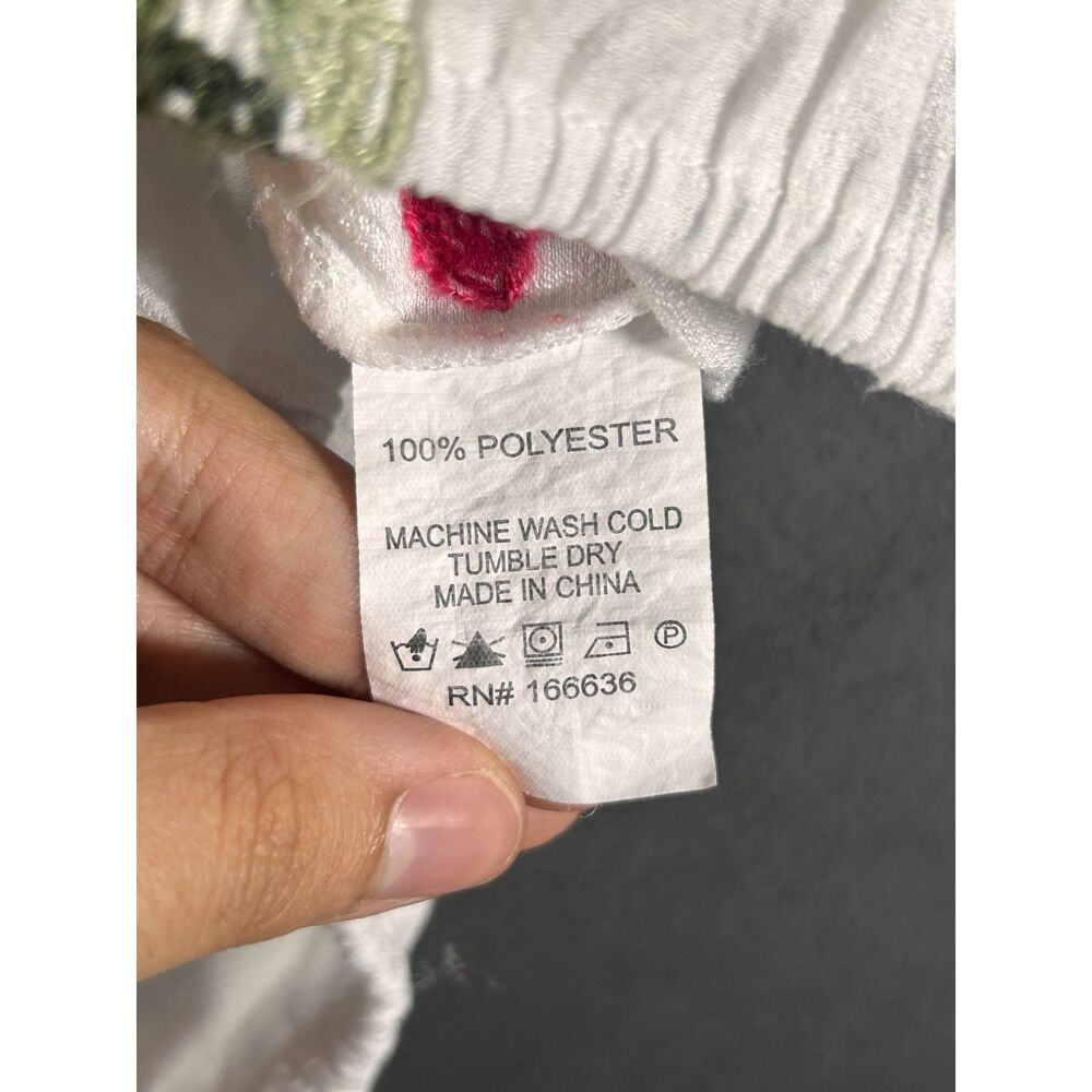 Boho Cottagecore Floral Embroidered Kindred by Anthropologie Roll Tab Top M